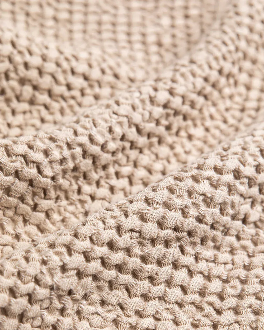 MagicLinen BEIGE WAFFLE THROW / COUCH COVER / BLANKET
