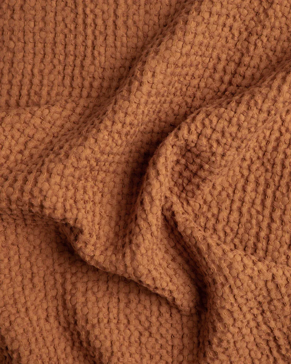 MagicLinen CINNAMON WAFFLE THROW / COUCH COVER / BLANKET