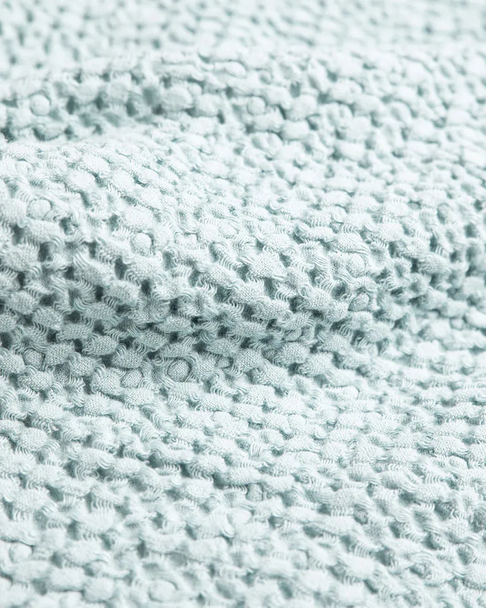 MagicLinen DUSTY BLUE WAFFLE THROW / COUCH COVER / BLANKET