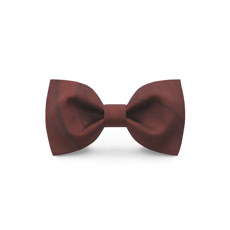 Men's Graceful Red Wave Floral Printed Bow Tie
