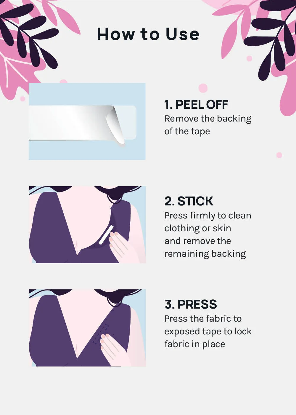Miss A No-Show Body   Clothing Adhesive Strips