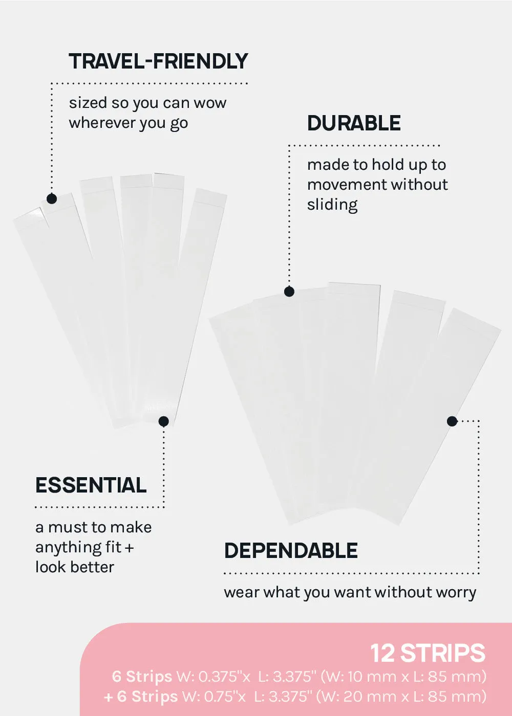 Miss A No-Show Body   Clothing Adhesive Strips