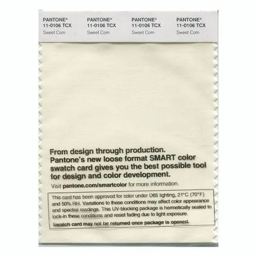 Pantone Smart 11-0106 TCX Color Swatch Card | Sweet Corn