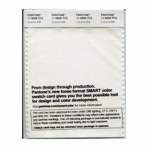 Pantone Smart 11-0608 TCX Color Swatch Card | Coconut Milk