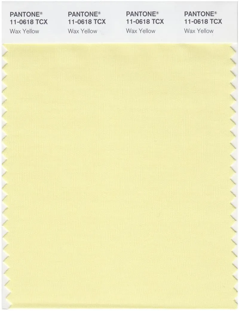 Pantone Smart 11-0618 TCX Color Swatch Card | Wax Yellow