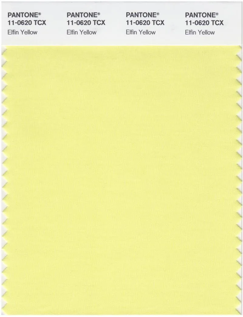 Pantone Smart 11-0620 TCX Color Swatch Card | Elfin Yellow