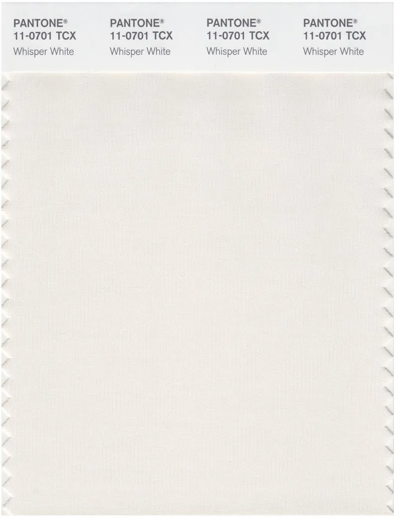 Pantone Smart 11-0701 TCX Color Swatch Card | Whisper White