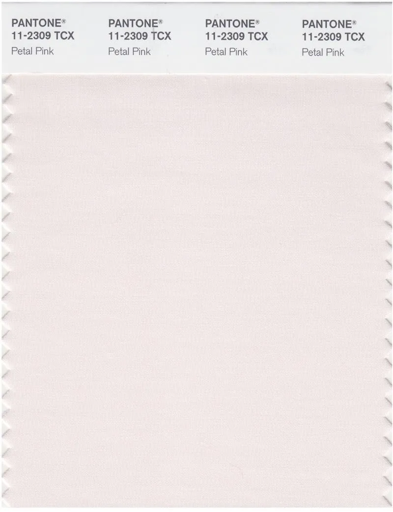 Pantone Smart 11-2309 TCX Color Swatch Card | Petal Pink