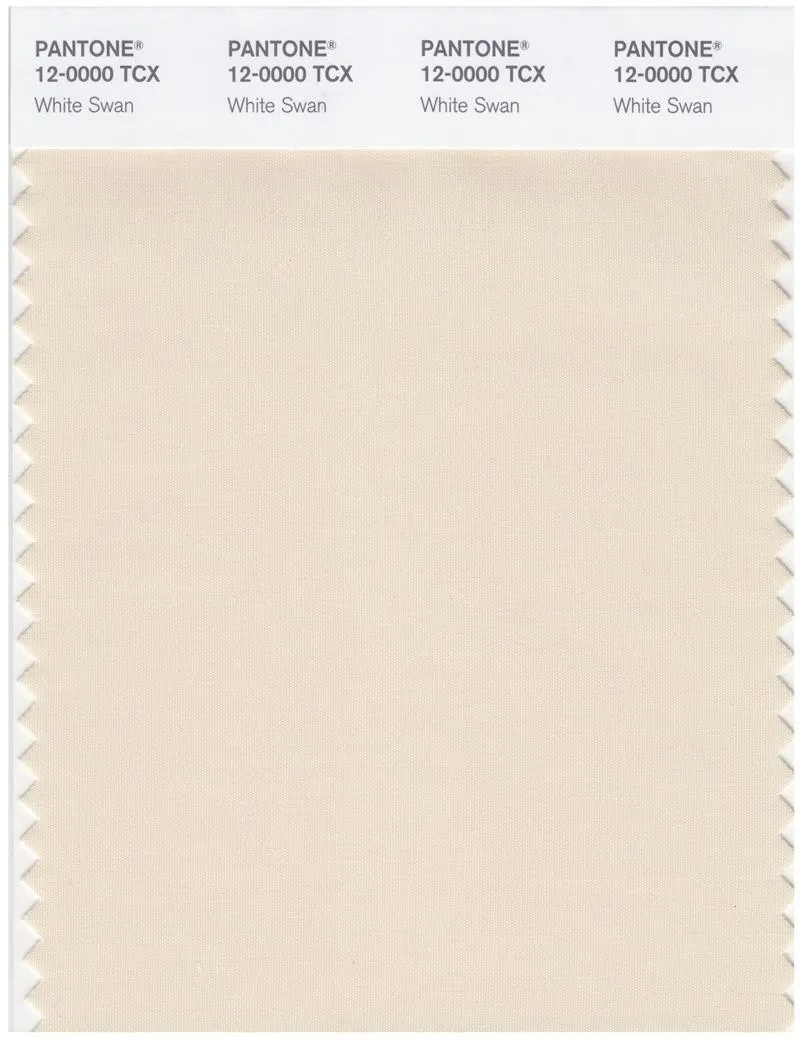 Pantone Smart 12-0000 TCX Color Swatch Card | White Swan