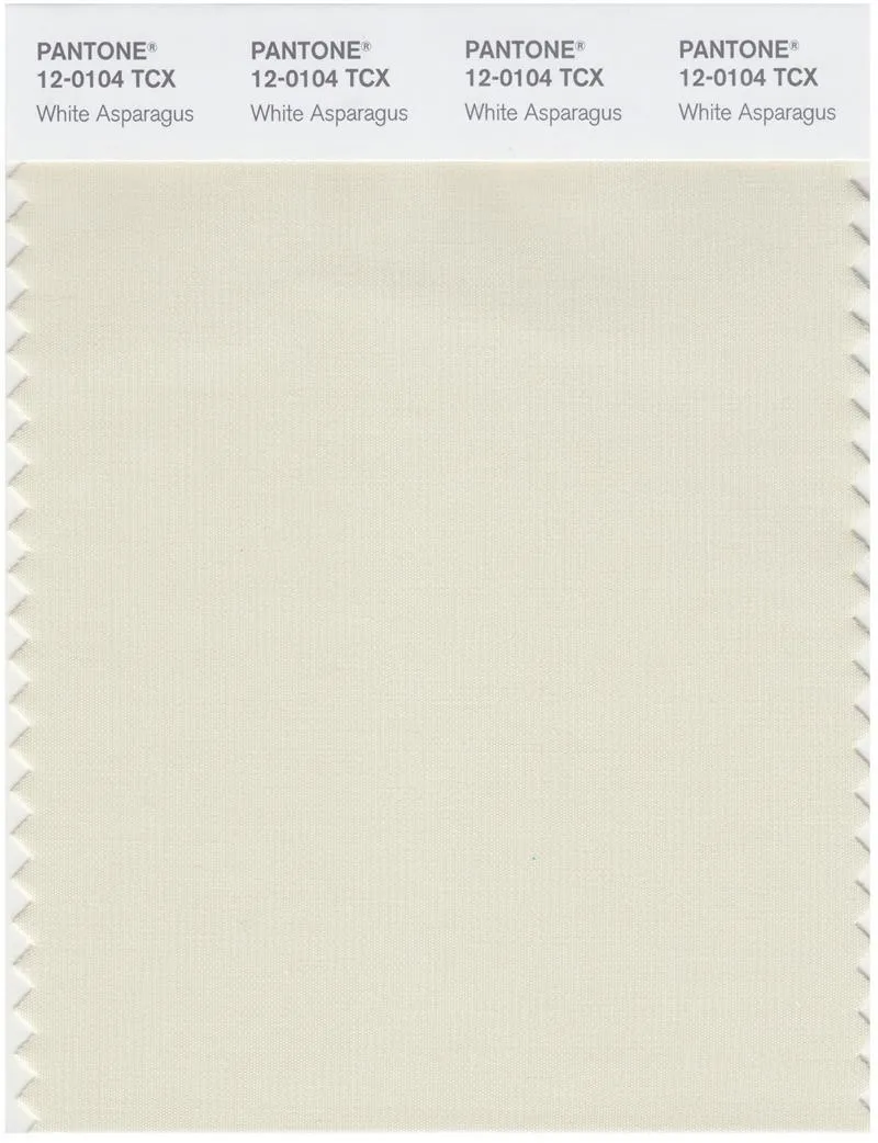 Pantone Smart 12-0104 TCX Color Swatch Card | White Asparagus