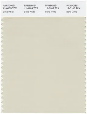 Pantone Smart 12-0105 TCX Color Swatch Card | Bone White