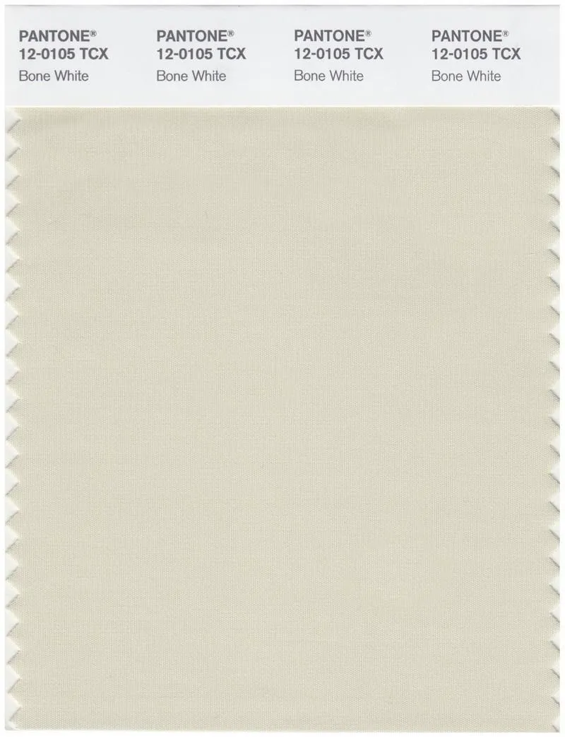 Pantone Smart 12-0105 TCX Color Swatch Card | Bone White