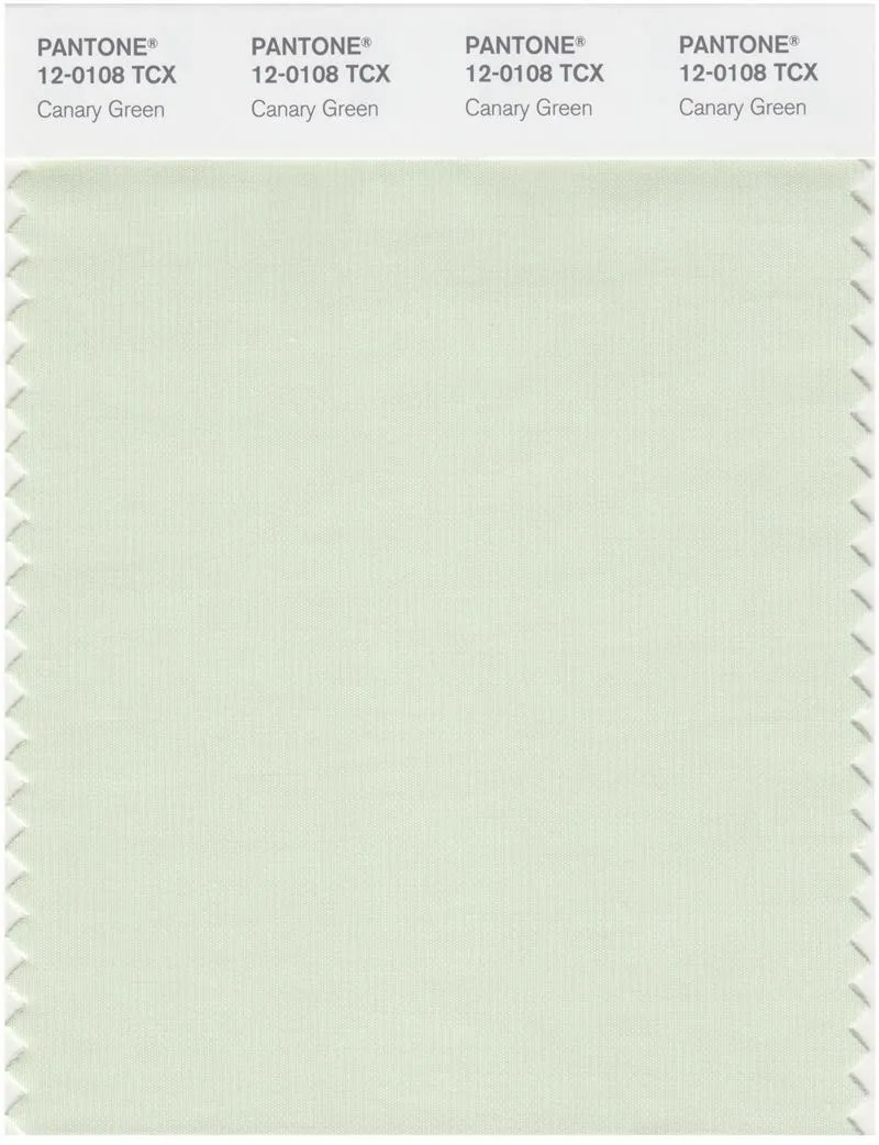 Pantone Smart 12-0108 TCX Color Swatch Card | Canary Green