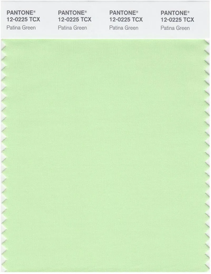 Pantone Smart 12-0225 TCX Color Swatch Card | Patina Green