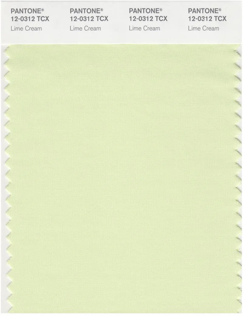 Pantone Smart 12-0312 TCX Color Swatch Card | Lime Cream
