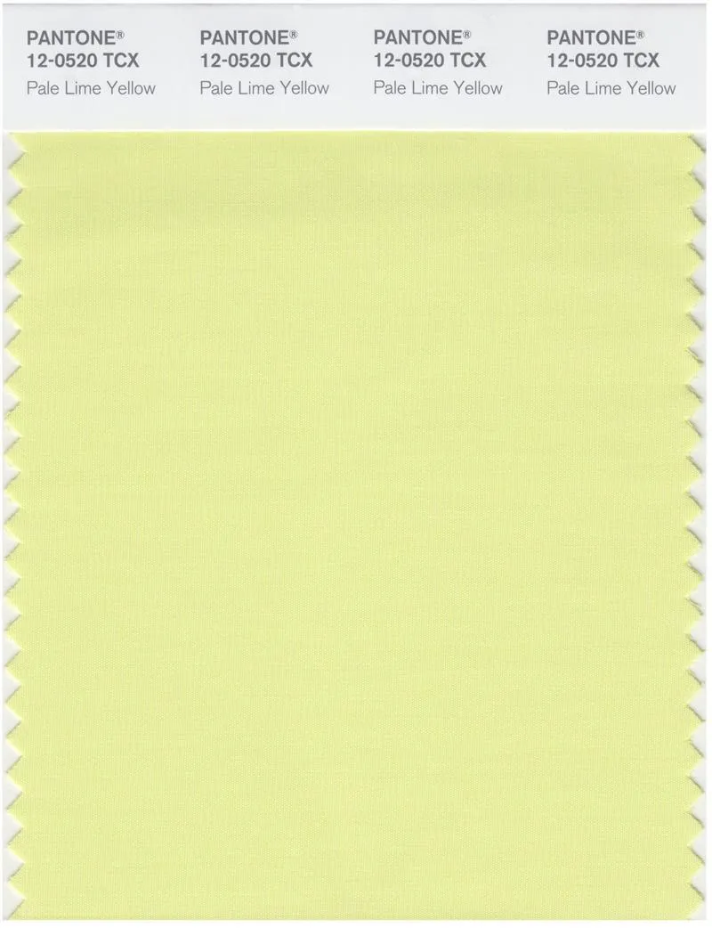 Pantone Smart 12-0520 TCX Color Swatch Card | Pale Lime Yellow