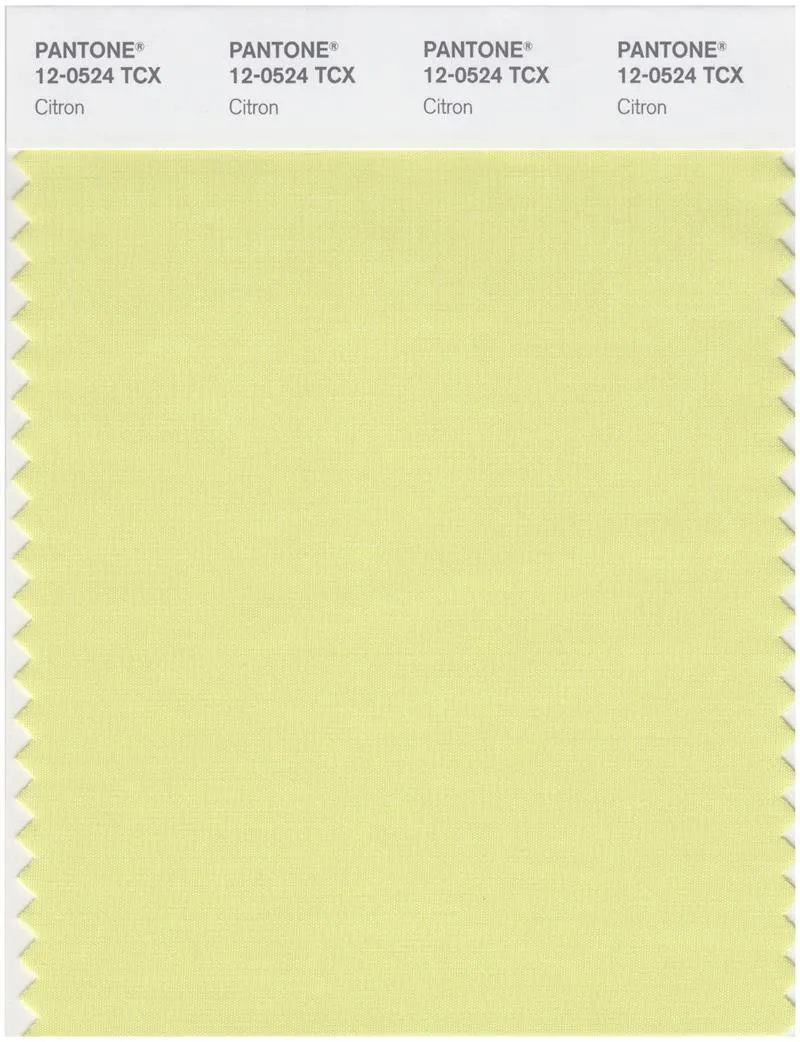 Pantone Smart 12-0524 TCX Color Swatch Card | Citron