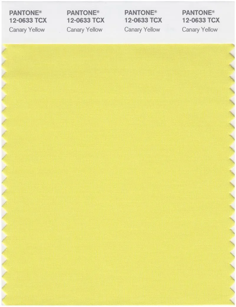 Pantone Smart 12-0633 TCX Color Swatch Card | Canary Yellow