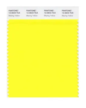 Pantone Smart 12-0643 TCX Color Swatch Card | Blazing Yellow