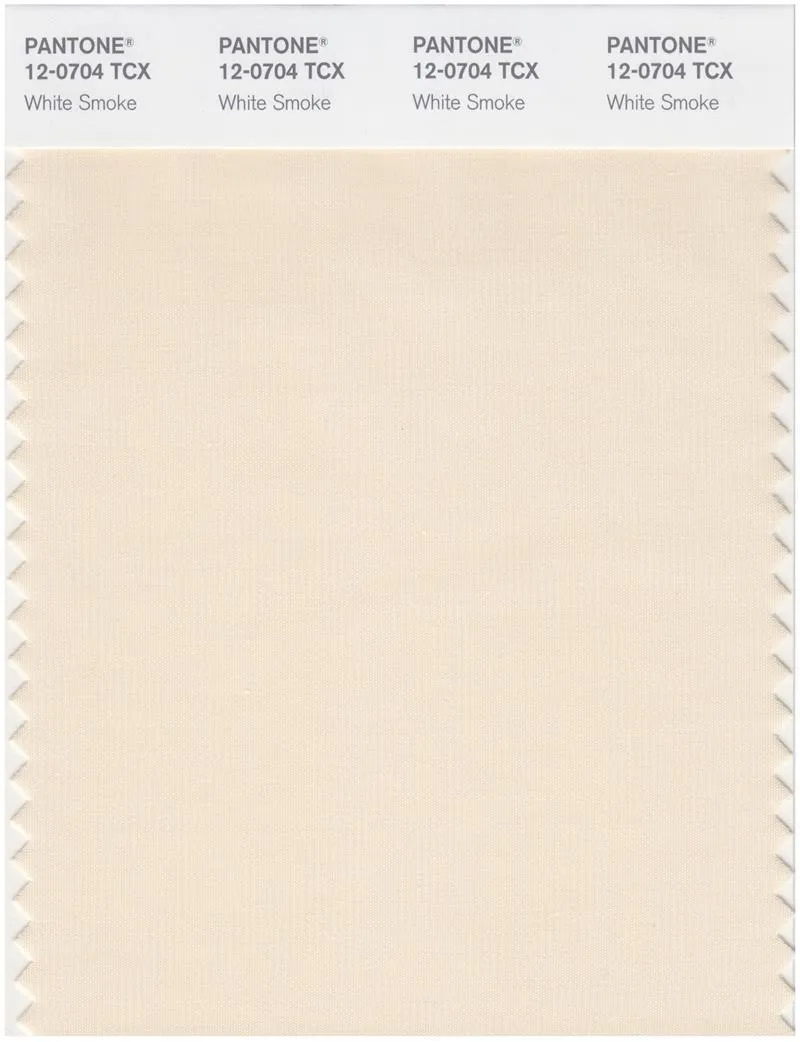 Pantone Smart 12-0704 TCX Color Swatch Card | White Smoke