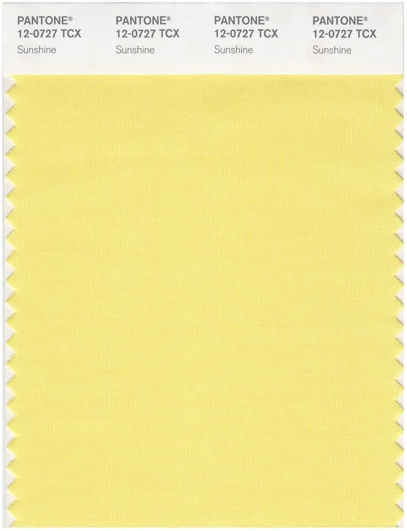 Pantone Smart 12-0727 TCX Color Swatch Card | Sunshine
