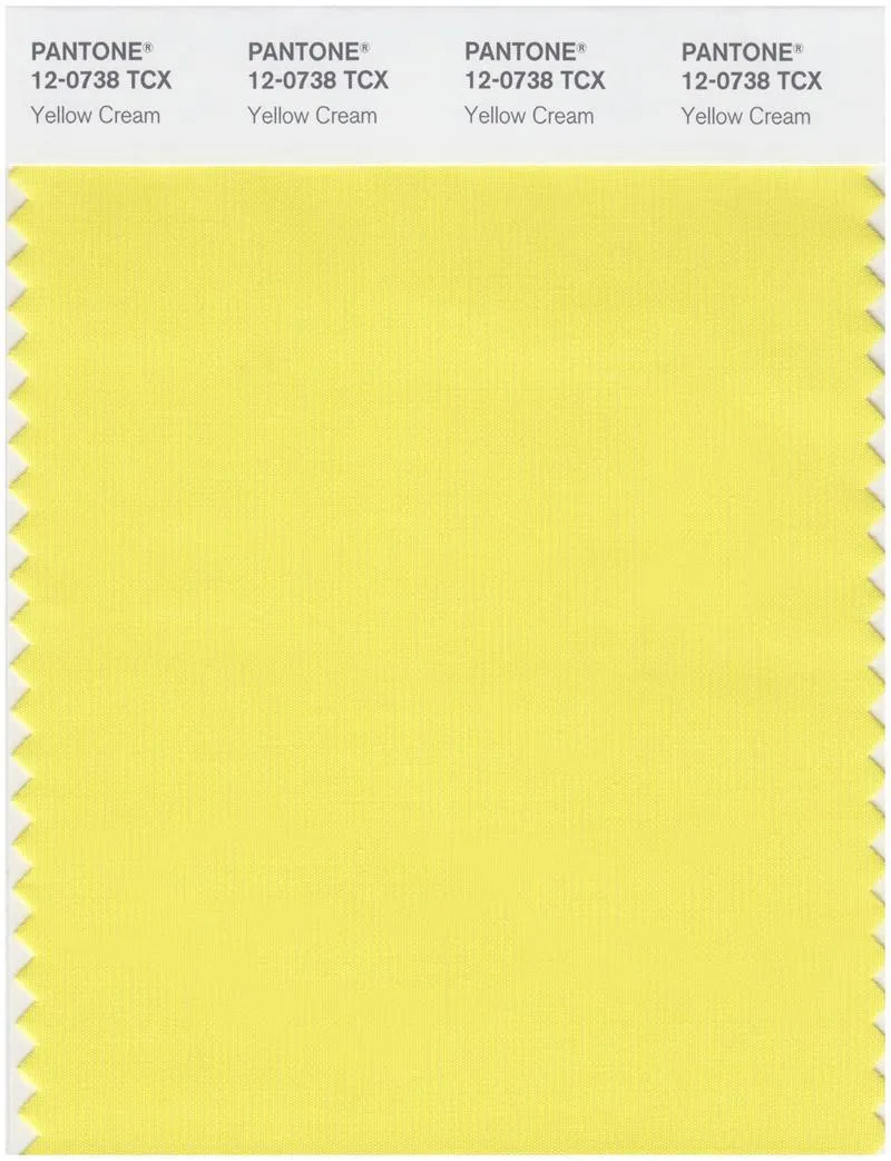 Pantone Smart 12-0738 TCX Color Swatch Card | Yellow Cream