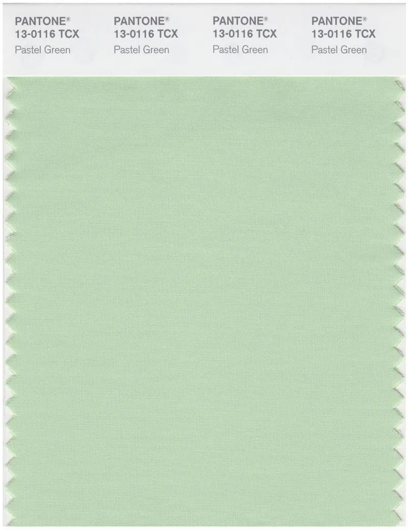 Pantone Smart 13-0116 TCX Color Swatch Card | Pastel Green