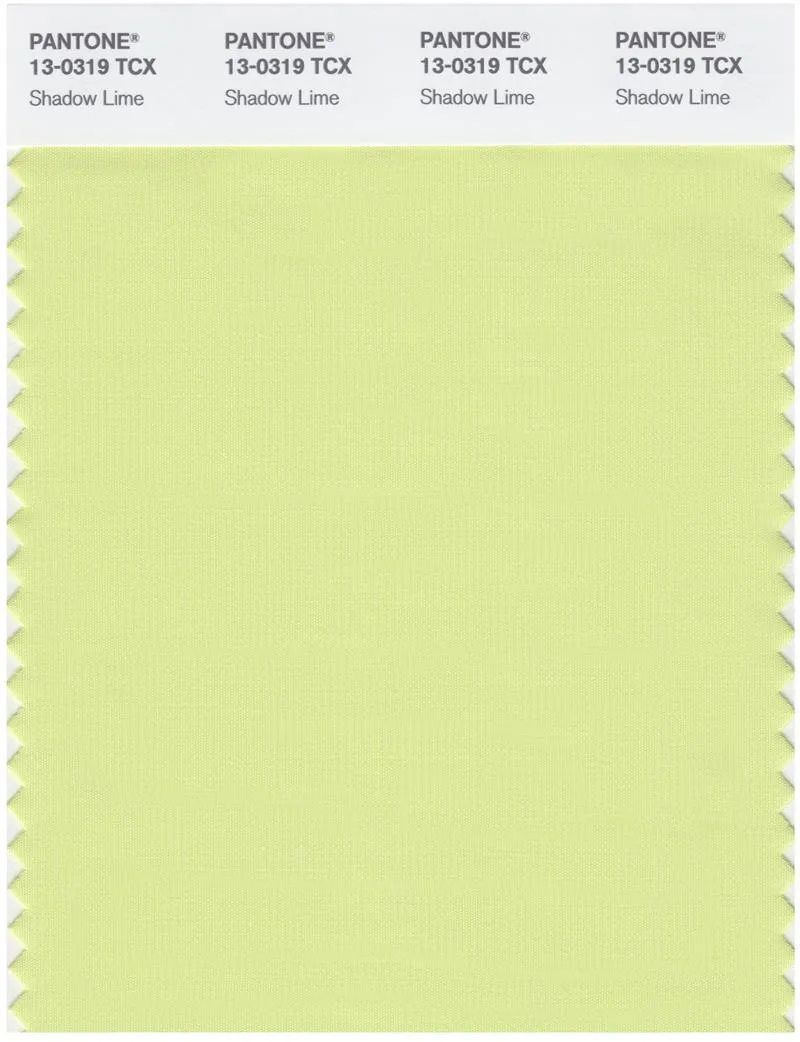 Pantone Smart 13-0319 TCX Color Swatch Card | Shadow Lime