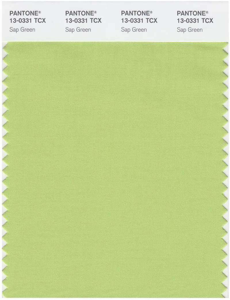 Pantone Smart 13-0331 TCX Color Swatch Card | Sap Green