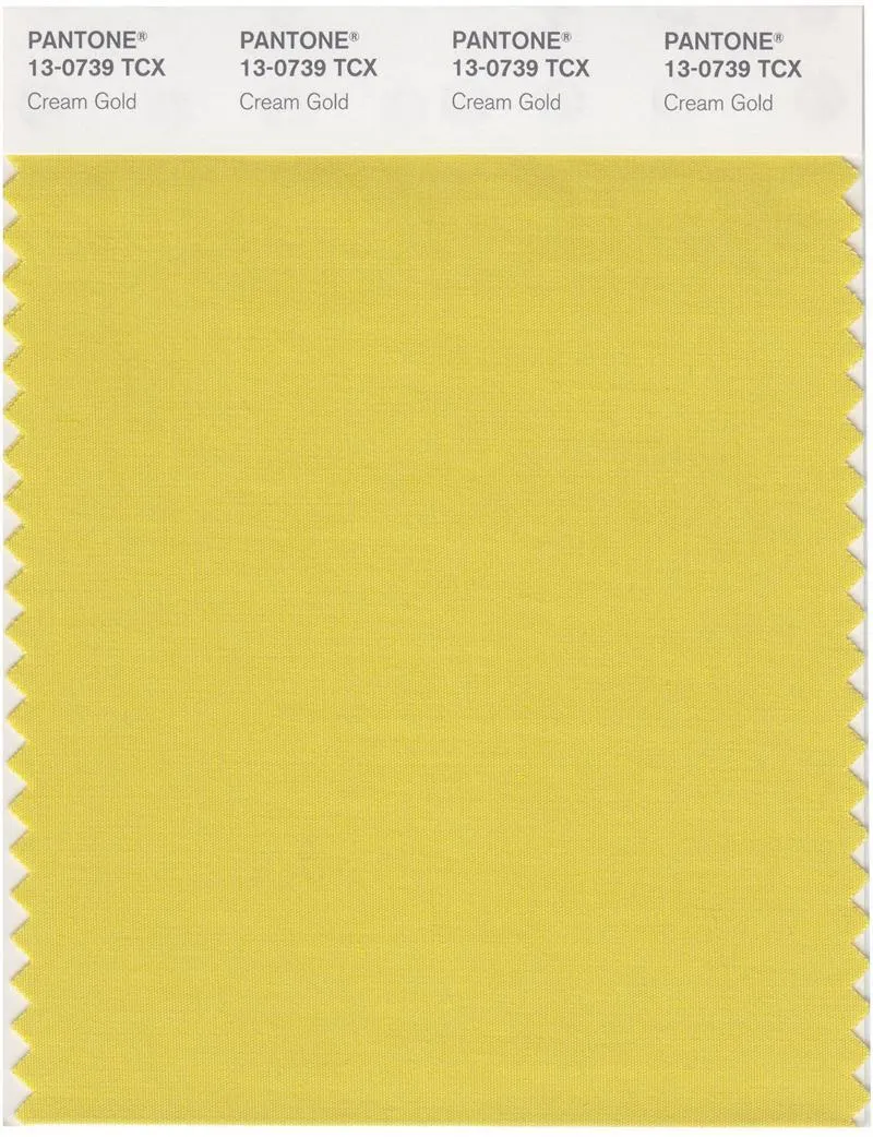 Pantone Smart 13-0739 TCX Color Swatch Card | Cream Gold