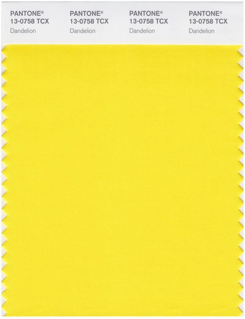 Pantone Smart 13-0758 TCX Color Swatch Card | Dandelion
