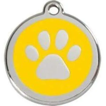 Paw Print Pet ID Tag