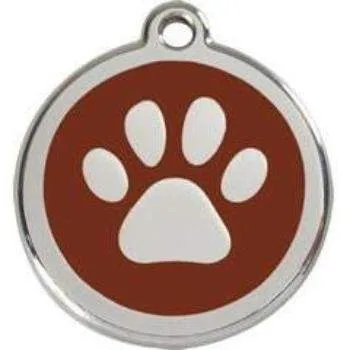 Paw Print Pet ID Tag