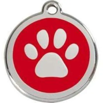 Paw Print Pet ID Tag