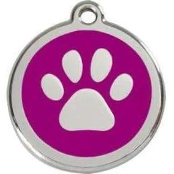 Paw Print Pet ID Tag