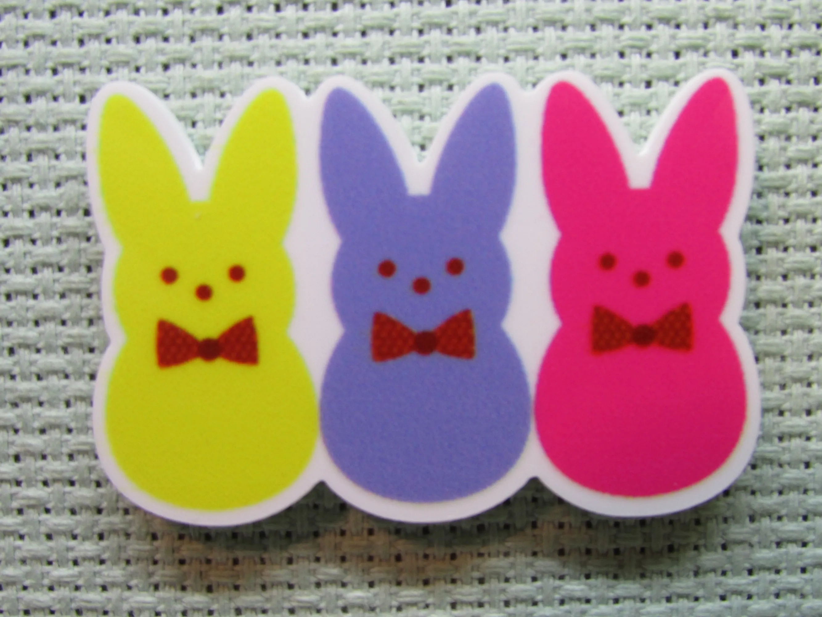 Peep Trio Wearing Bow Ties Needle Minder, Cover Minder, Magnet