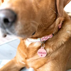 Personalised Retro Pastel Pet Name ID Tag