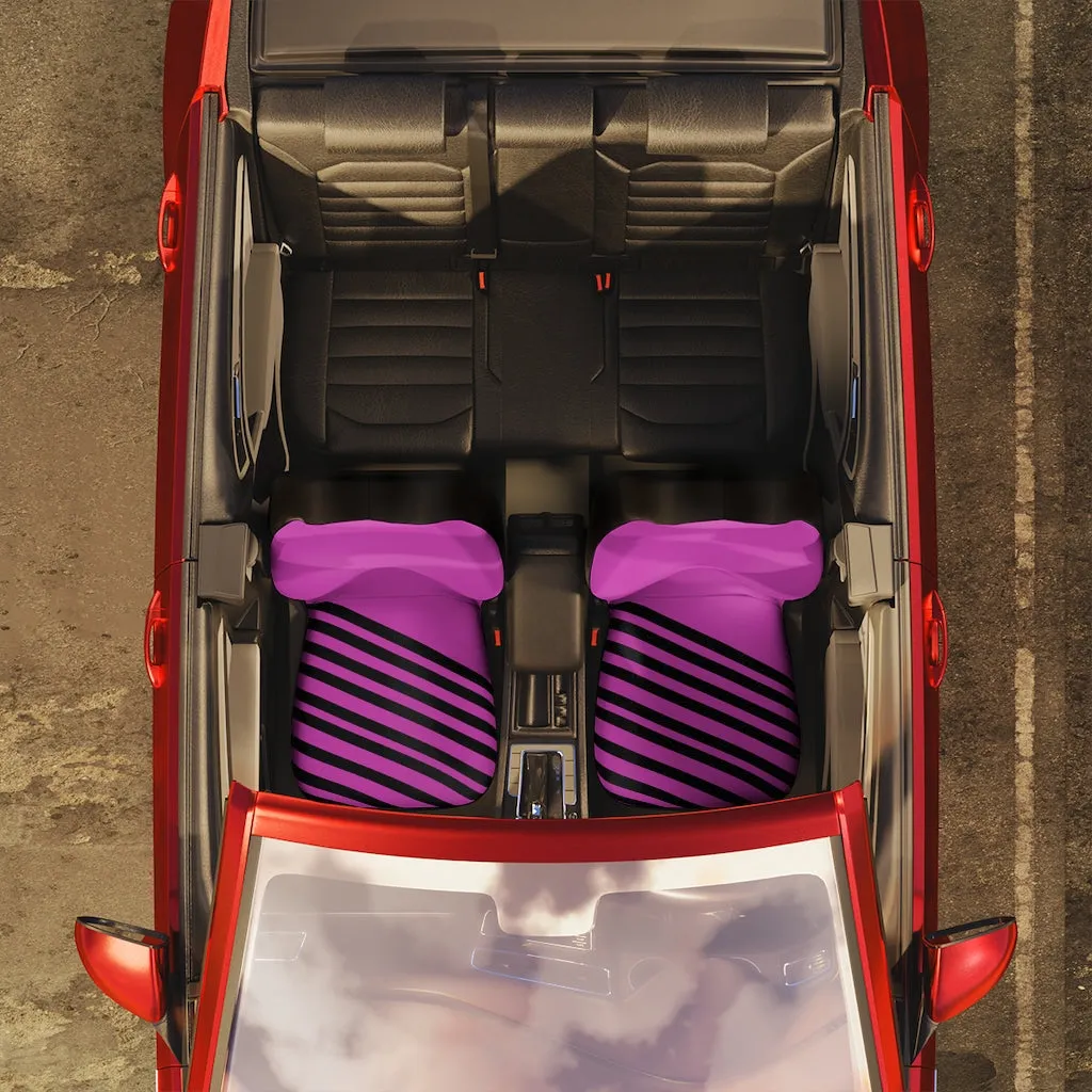 Pink Stripes Car Seat Covers, 2-Pcs (48.03" × 18.50") Set Best Car Accessories Essential Premium Quality Best Soft Luxury Car Seat Covers
