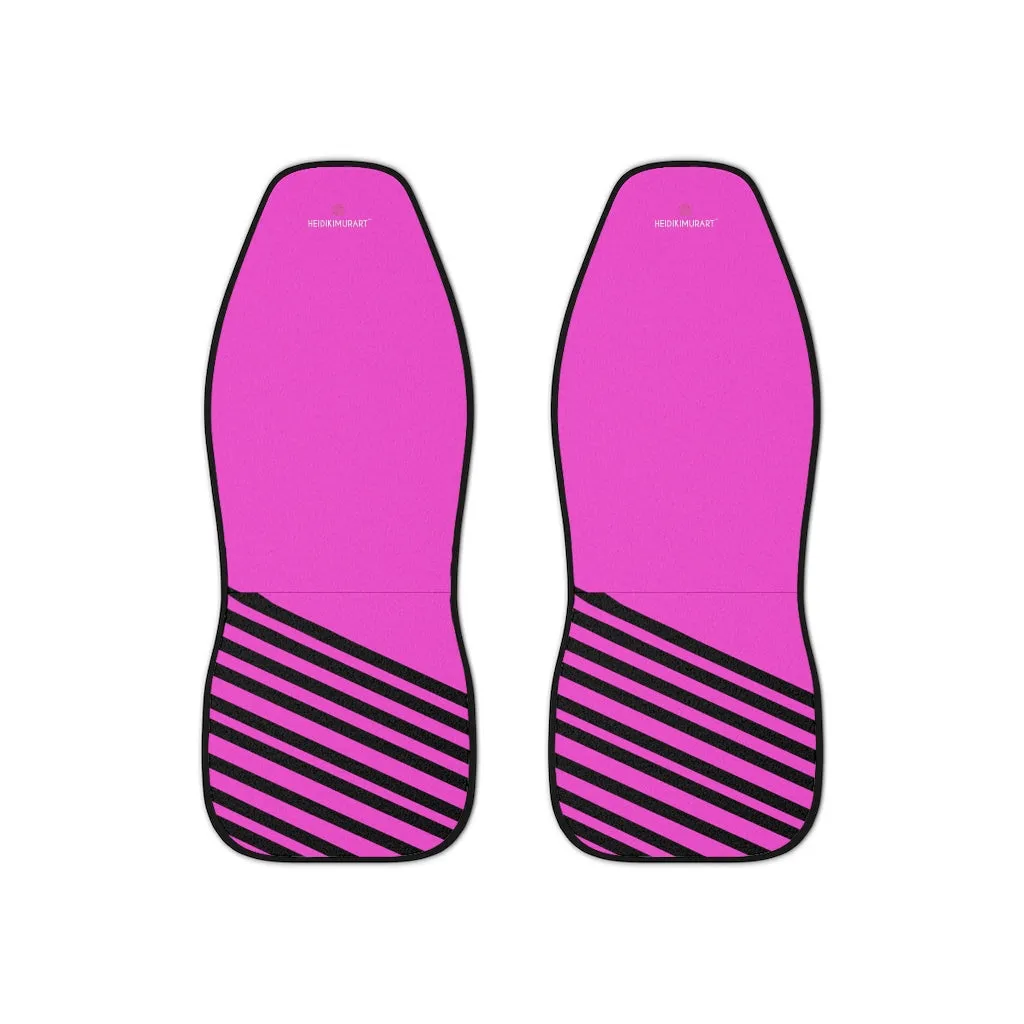 Pink Stripes Car Seat Covers, 2-Pcs (48.03" × 18.50") Set Best Car Accessories Essential Premium Quality Best Soft Luxury Car Seat Covers