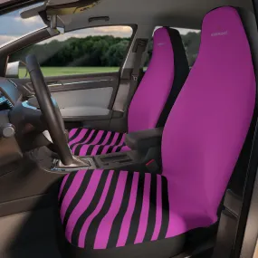 Pink Stripes Car Seat Covers, 2-Pcs (48.03" × 18.50") Set Best Car Accessories Essential Premium Quality Best Soft Luxury Car Seat Covers