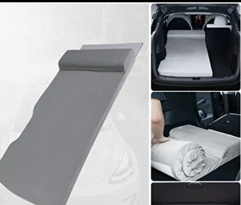 Portable, Foldable, and Space Saving CertiPUR Memory Foam Camping Mattress with Built In Pillow for Tesla Model 3, Y, & X (One Person Use)