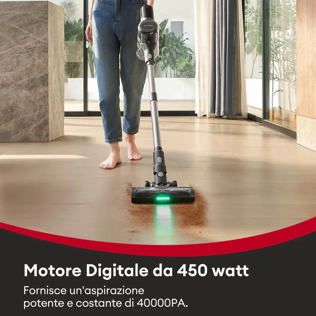 Powerful Cordless Vacuum Cleaner with 40000Pa, Hoover for All Hard Floors Carpet Pet Hair