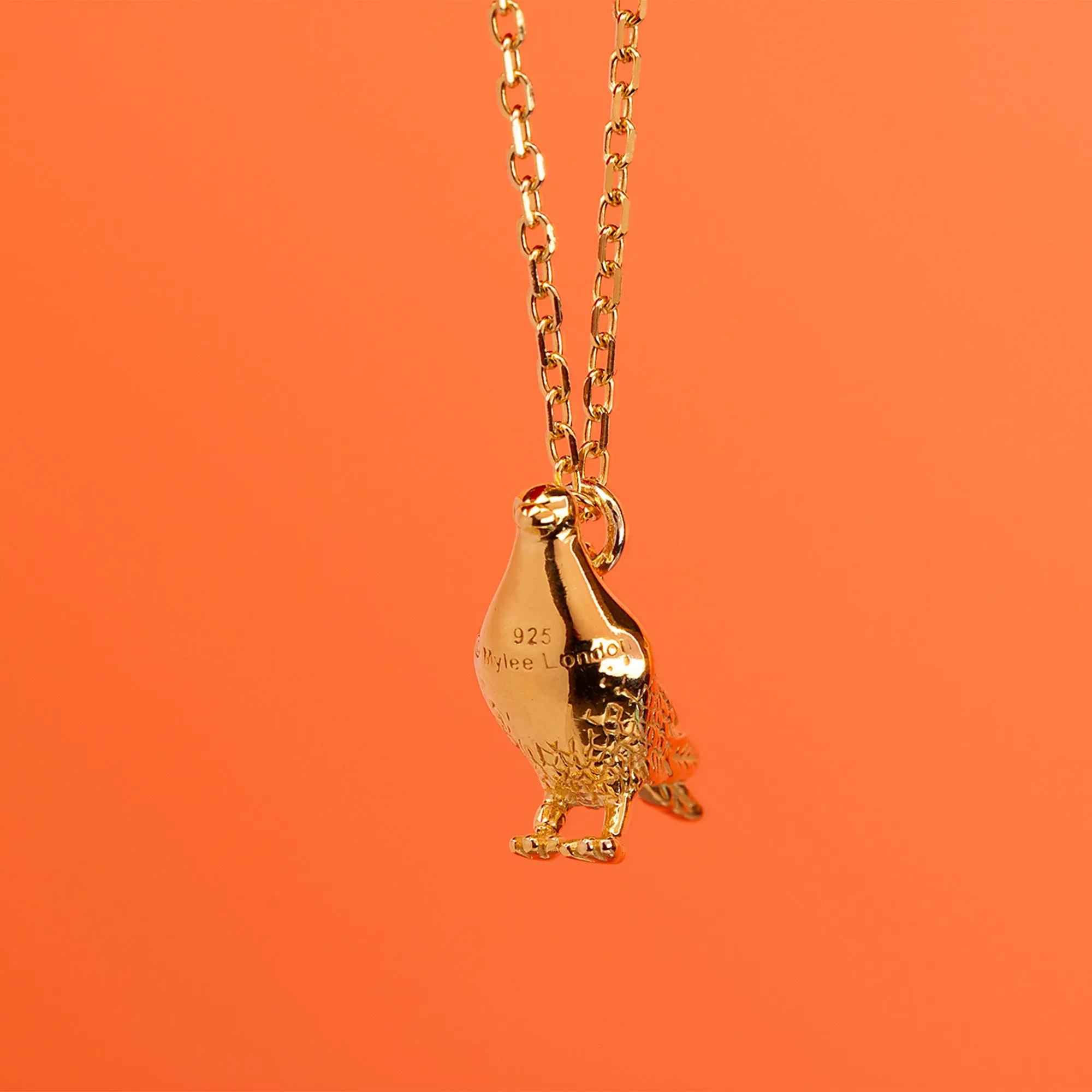 Racing Pigeon Gold Necklace - Personalised
