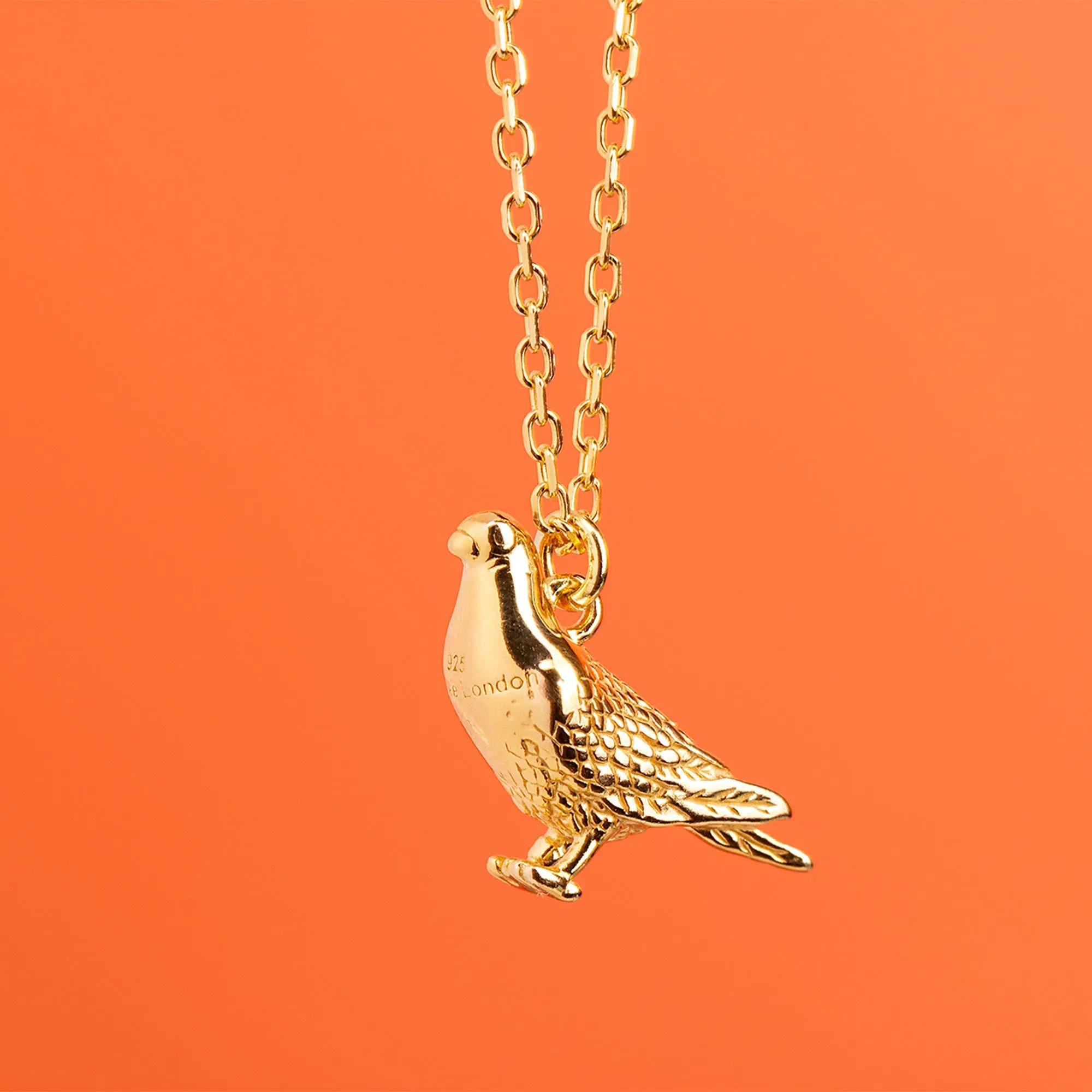 Racing Pigeon Gold Necklace - Personalised