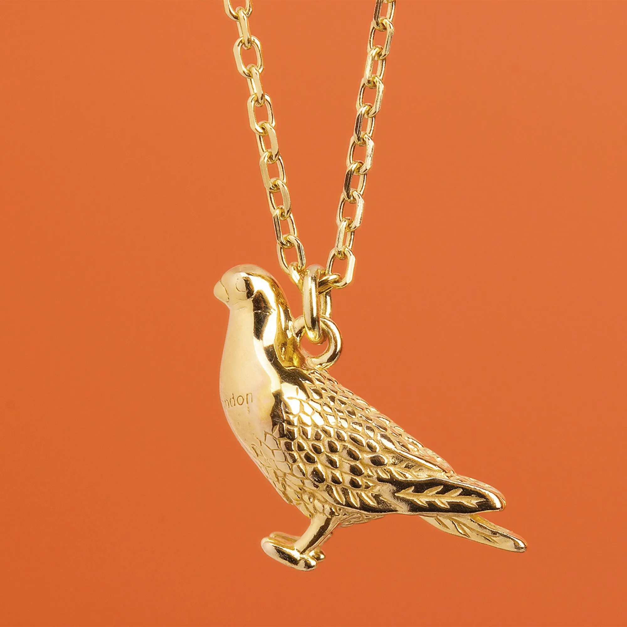 Racing Pigeon Gold Necklace - Personalised