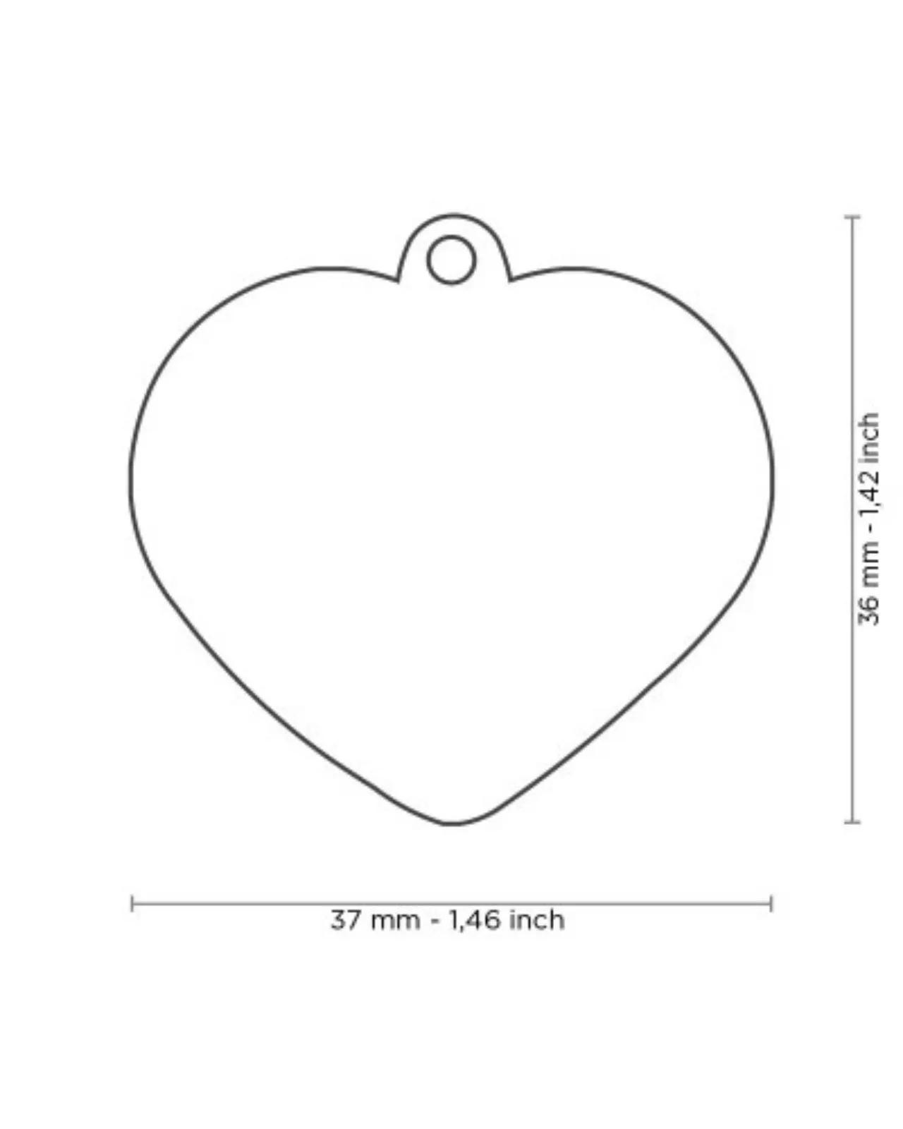 Rainbow Heart Custom Pet ID Tag