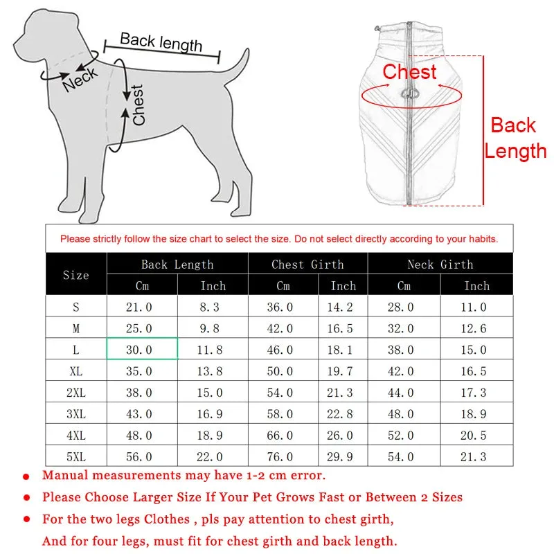 Reflective Winter Warm Dog Jacket: Windproof and Waterproof Vest Coat for Small and Large Dogs - Perfect Golden Labrador and French Bulldog Clothes