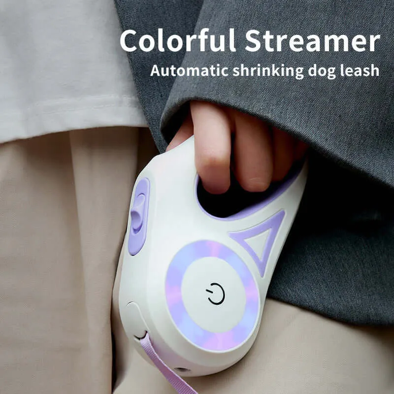 Retractable Dog Leash with LED Light – 5M Tangle-Free, Night Walks Safe
