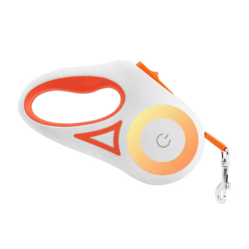 Retractable Dog Leash with LED Light – 5M Tangle-Free, Night Walks Safe