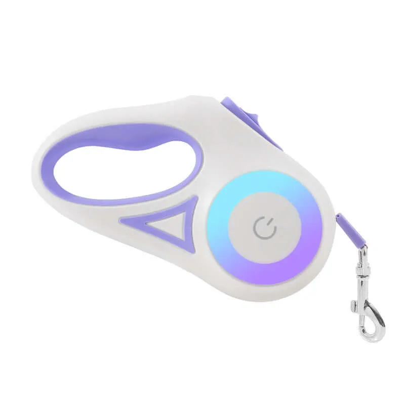 Retractable Dog Leash with LED Light – 5M Tangle-Free, Night Walks Safe